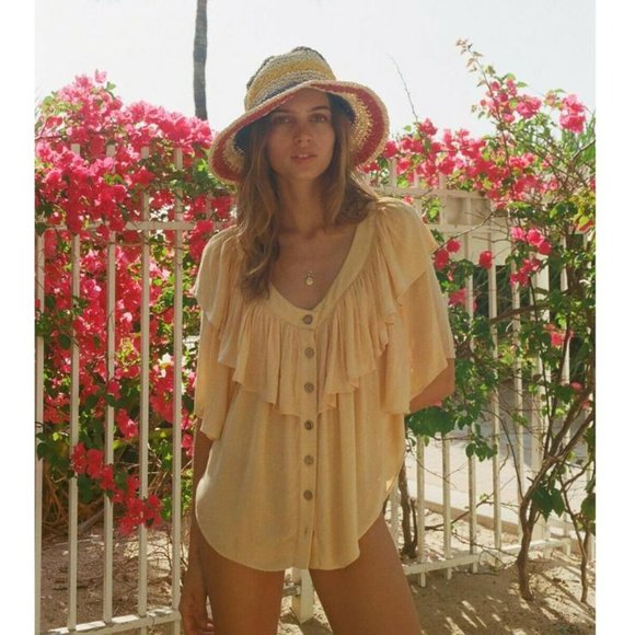 Free People Tops - Free People Marcella Summer Lovely Blouse Top 1706